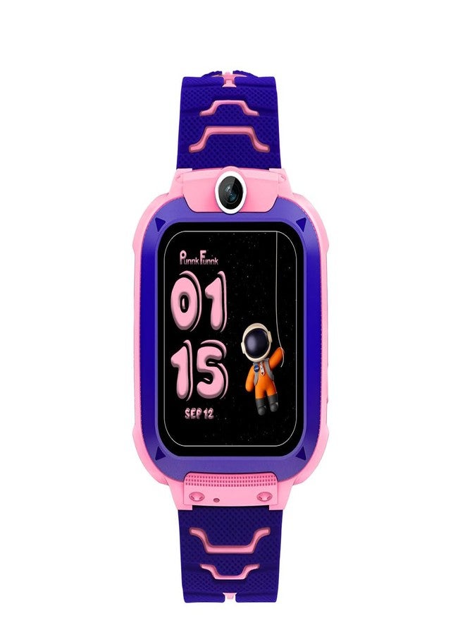 PunnkFunnk Q18 Kids Smart Watch, 2G/3G Connectivity, Two-Way Calling, Voice Calling, GPS Tracker, SOS Function, Camera & Water Rasistence, Smartwatch for Kids - Boys & Girls - (Pink) - Image 1